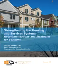 Image of houses with title of report superimposed over image