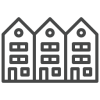 A drawing of multifamily homes